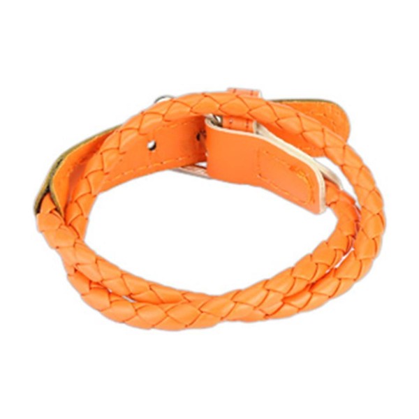 1 Lederarmband orange 190-205mm "Buckle End Design"