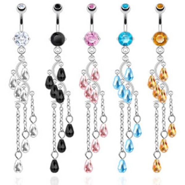 Bauchnabel Piercing "Waterfall" Exklusiv 5 Farben