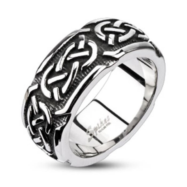 Herren Damen Ring Fingerring "Celtic Line" 6 Größen Edelstahl