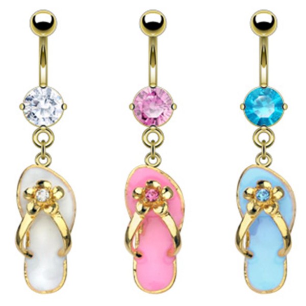 Bauchnabelpiercing Flipflop "Flower Line" Summer